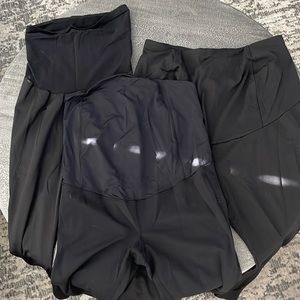 Maternity full panel workout leggings bundle